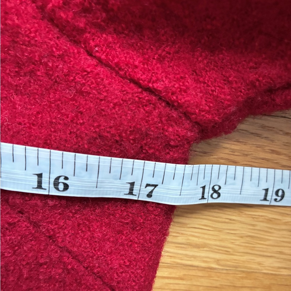 Sarah Spencer Boiled Wool Wrap Cardigan Coat with Belt Red Size S - Picture 13 of 16
